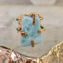 Lade das Bild in den Galerie-Viewer, Ring Larimar Gold