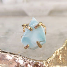 Lade das Bild in den Galerie-Viewer, Ring Larimar Gold