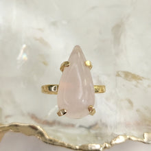 Lade das Bild in den Galerie-Viewer, Ring Rosenquarz Gold