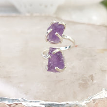 Lade das Bild in den Galerie-Viewer, Zwillingsring Amethyst Silber