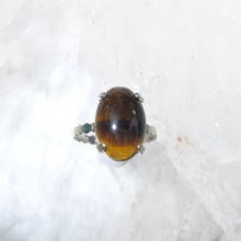 Lade das Bild in den Galerie-Viewer, Ring Tigerauge Oval Silber