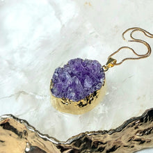 Lade das Bild in den Galerie-Viewer, Kettenanhänger Amethyst Gold
