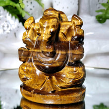 Lade das Bild in den Galerie-Viewer, Tigerauge Ganesha - Der Gott des Erfolgs & Glücks