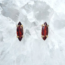 Lade das Bild in den Galerie-Viewer, Ohrringe Granat Gold Groß