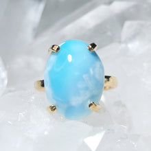 Lade das Bild in den Galerie-Viewer, Ring Larimar Gold (Ringgr. 52-56)