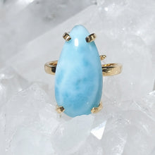 Lade das Bild in den Galerie-Viewer, Ring Larimar Gold (Ringgr. 51-55)