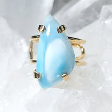 Lade das Bild in den Galerie-Viewer, Ring Larimar Gold (Ringgr. 51-54)