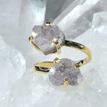 Lade das Bild in den Galerie-Viewer, Zwillingsring Druzy Herz Gold (Ringgr. 52-54)