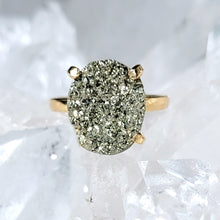 Lade das Bild in den Galerie-Viewer, Pyrit Ring Gold (Ringgr. 48-50)