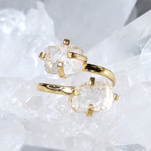 Lade das Bild in den Galerie-Viewer, Zwillingsring Bergkristall Gold (Ringgr. 57-59)