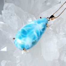 Lade das Bild in den Galerie-Viewer, AAA High Quality Kettenanhänger Larimar Gold