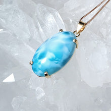 Lade das Bild in den Galerie-Viewer, AAA High Quality Kettenanhänger Larimar Gold