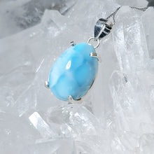 Lade das Bild in den Galerie-Viewer, High Quality Kettenanhänger Larimar Silber