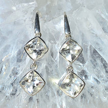 Lade das Bild in den Galerie-Viewer, Ohrringe Bergkristall facettiert Silber