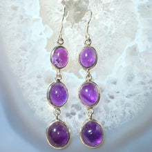 Lade das Bild in den Galerie-Viewer, Ohrringe Amethyst Silber