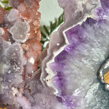 Lade das Bild in den Galerie-Viewer, Einzigartiges Naturkunstwerk XXL Amethyst & Pink Amethyst Portal auf Stand