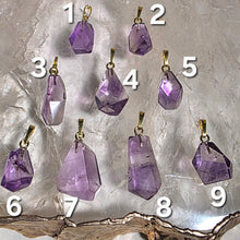 Lade das Bild in den Galerie-Viewer, Kettenanhänger Amethyst Gold Variation