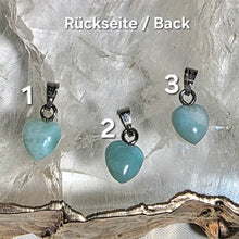 Lade das Bild in den Galerie-Viewer, Kettenanhänger Larimar Herz Silber Variation