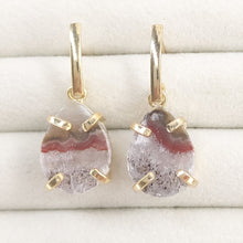 Lade das Bild in den Galerie-Viewer, Ohrring Amethyst Achat Gold
