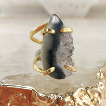 Lade das Bild in den Galerie-Viewer, Ring Amethyst Achat Gold