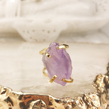 Lade das Bild in den Galerie-Viewer, Ring Amethyst Gold Groß