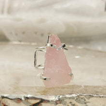 Lade das Bild in den Galerie-Viewer, Ring Rosenquarz Silber Groß