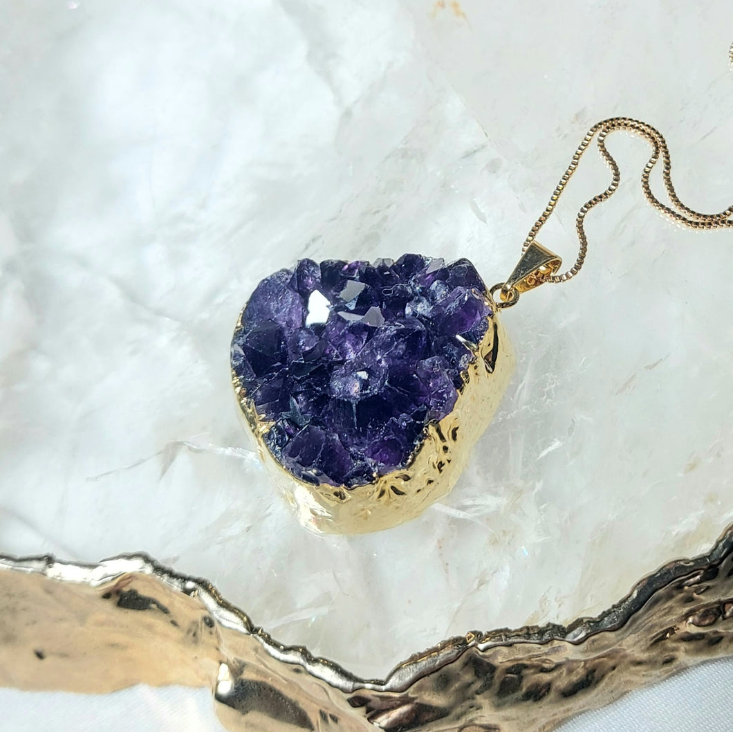 Kettenanhänger Amethyst Gold