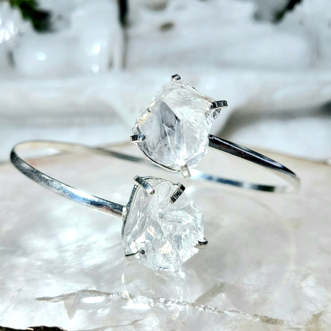 Zwillingsarmband Bergkristall Silber