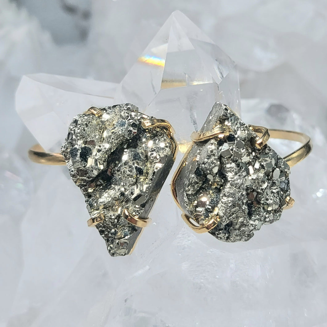 Zwillingsarmband Pyrit Gold