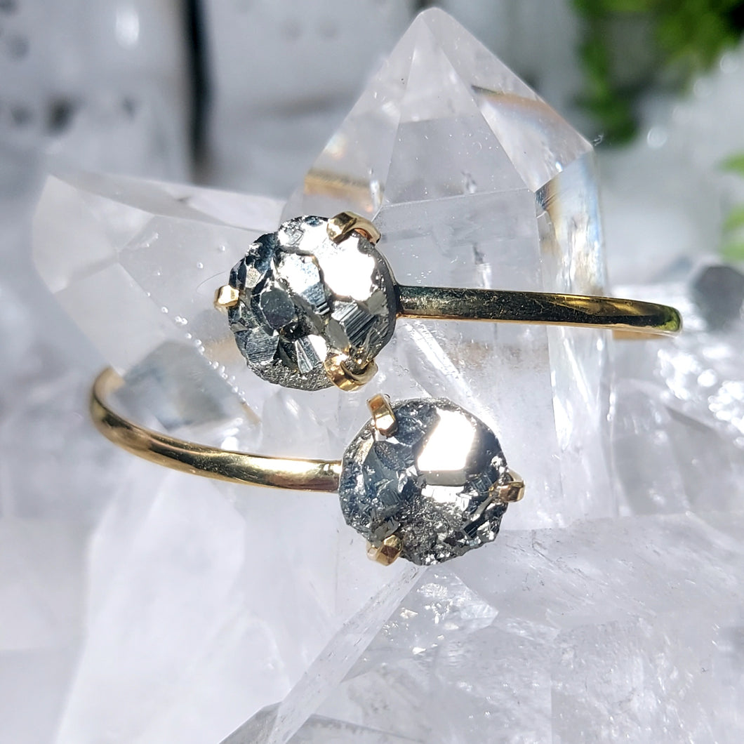 Zwillingsarmband Pyrit Gold