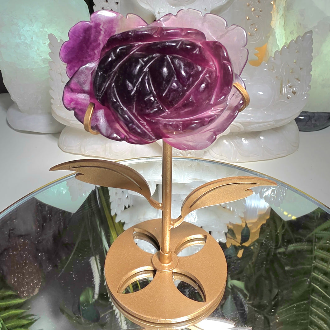 Fluorit Rose auf Stand