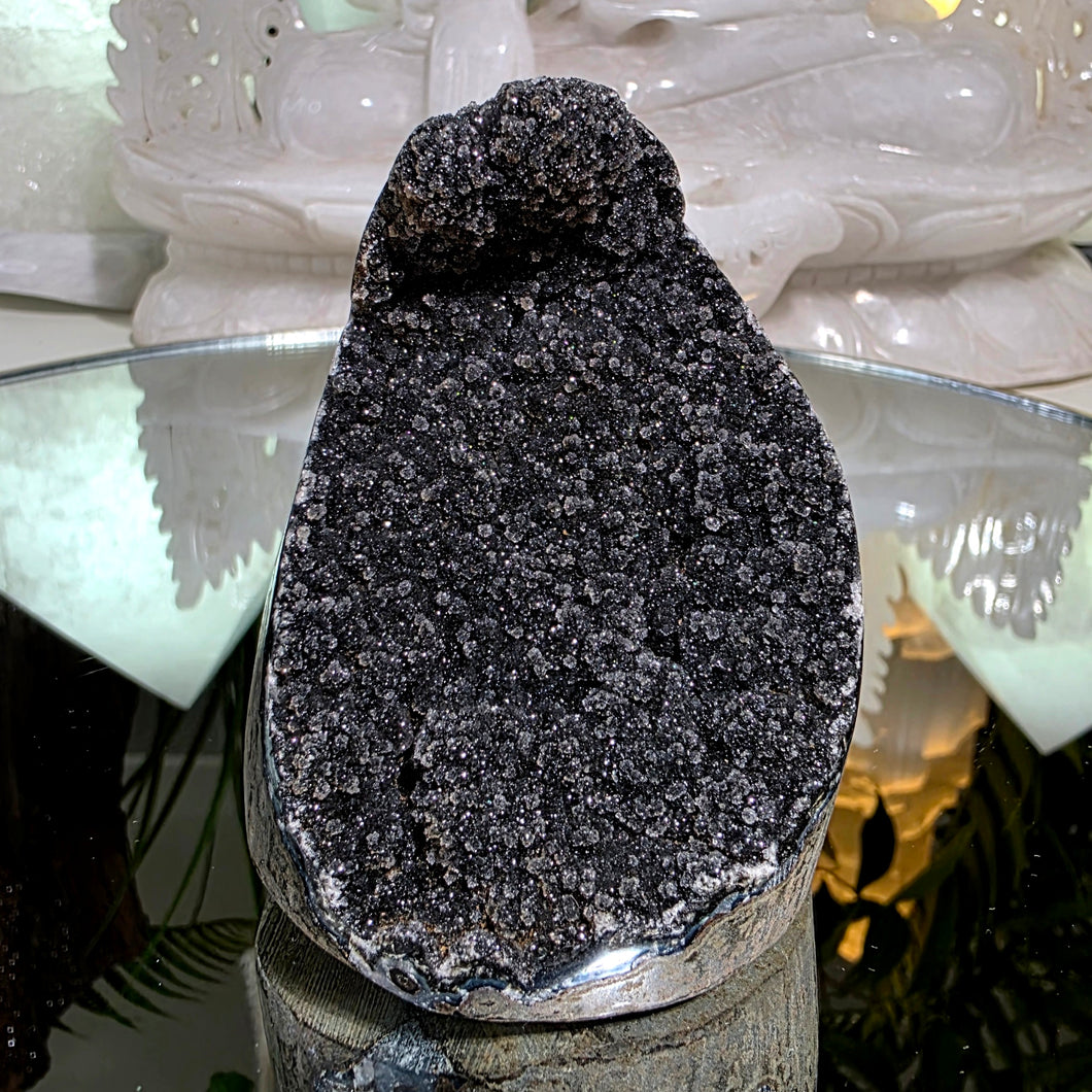 Graue Druzy Freeform