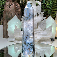 Lade das Bild in den Galerie-Viewer, B Ware Moosachat Druzy Turm
