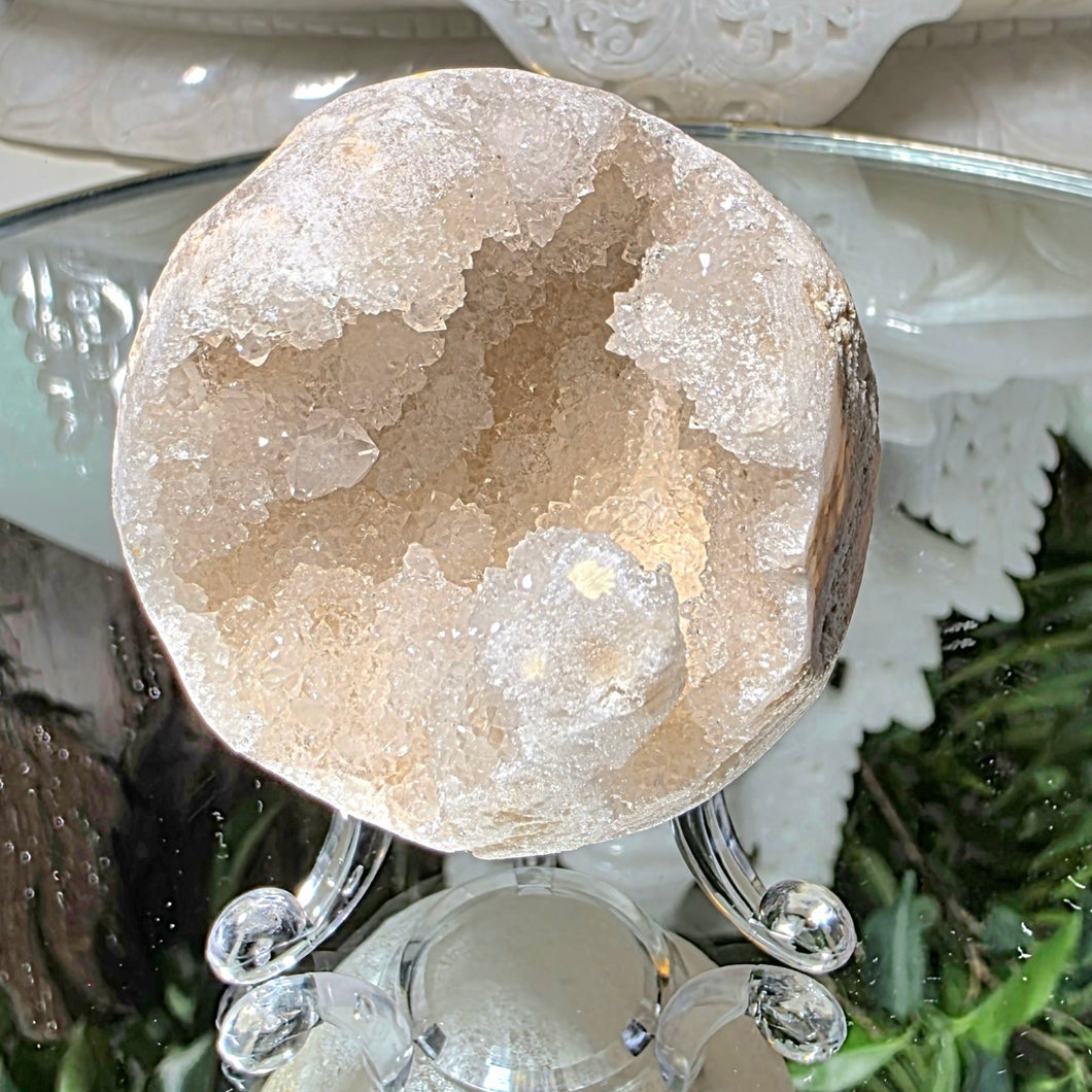 Quarzkugel mit Druzy