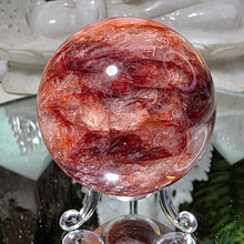 Lade das Bild in den Galerie-Viewer, Feuerquarz Kugel Stand
