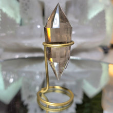 Lade das Bild in den Galerie-Viewer, Vogel Cut Rauchquarz mit Stand
