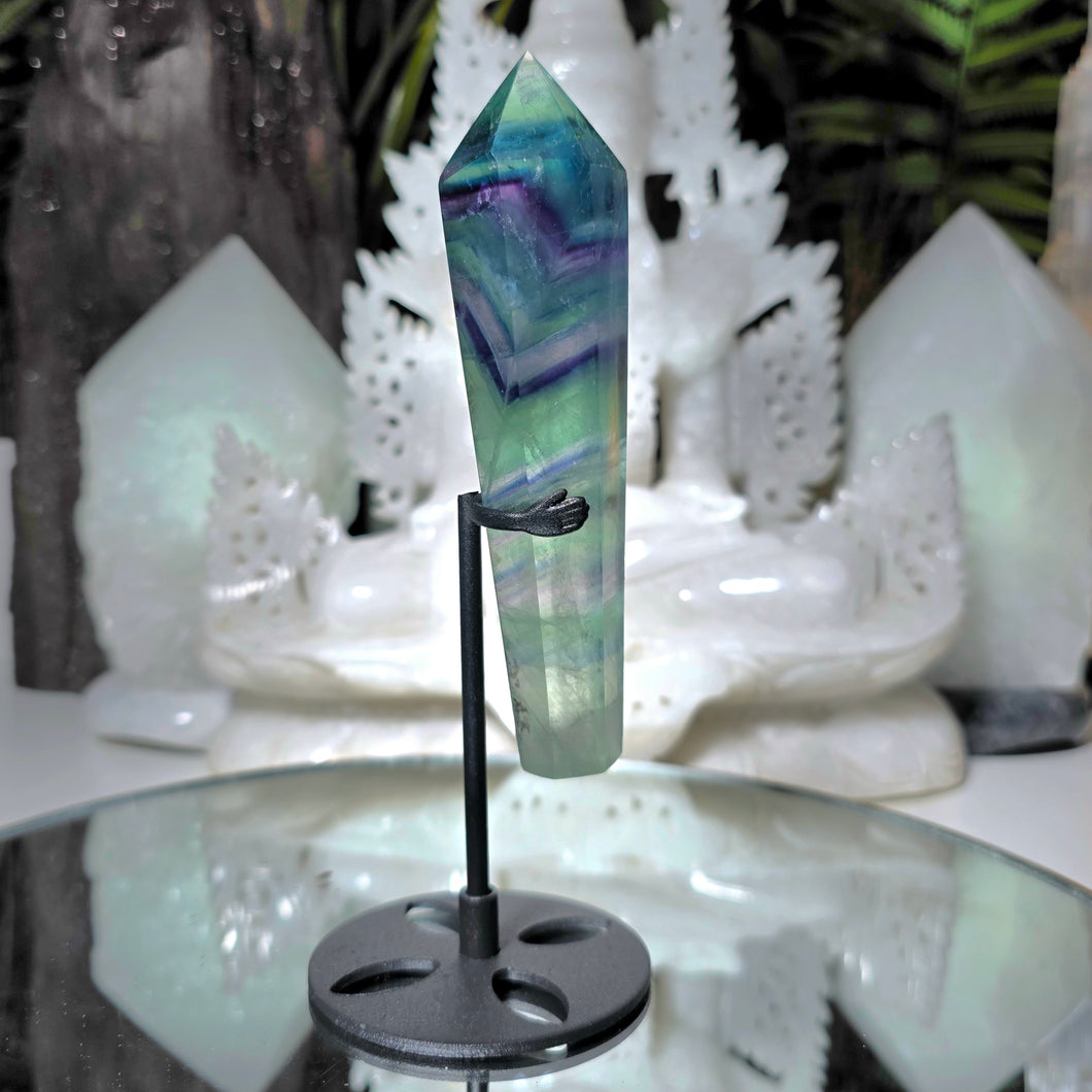 Fluorit Zepter mit Stand