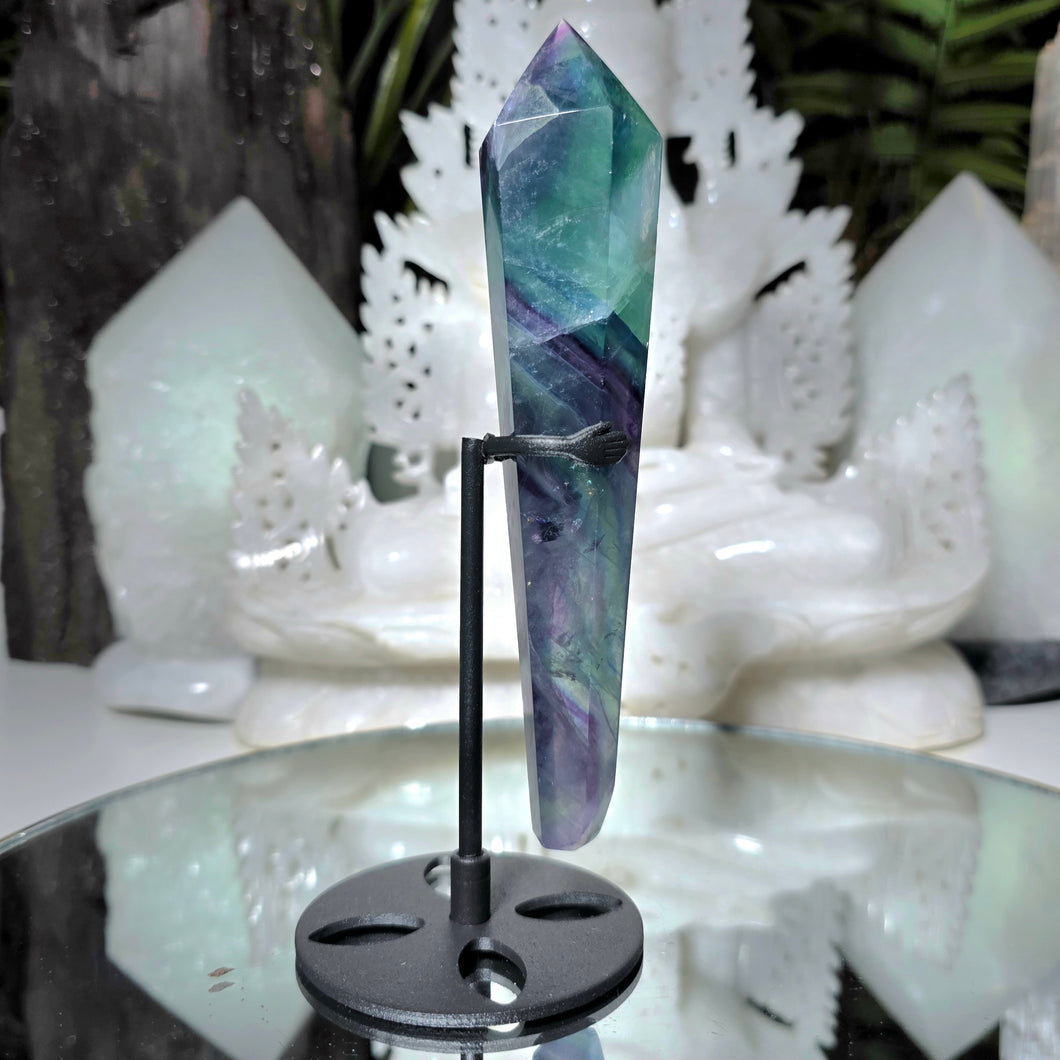 Fluorit Zepter mit Stand