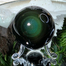 Lade das Bild in den Galerie-Viewer, Regenbogen Obsidian Kugel mit Stand

