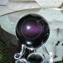Lade das Bild in den Galerie-Viewer, Regenbogen Obsidian Kugel mit Stand
