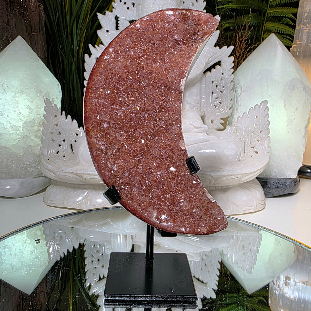 Regenbogen Amethyst Mond auf Stand
