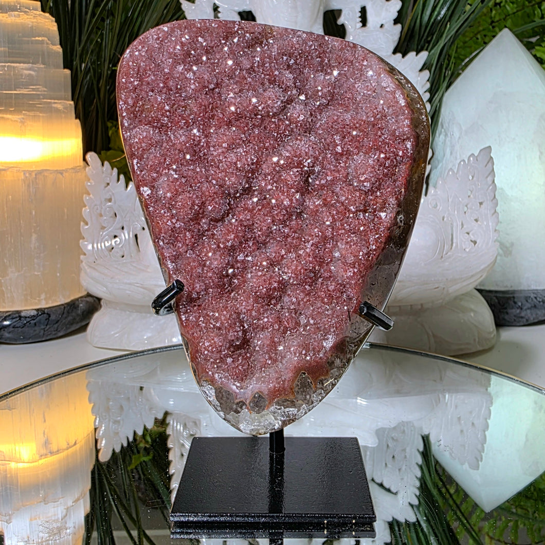Regenbogen Amethyst Cluster mit Stand