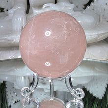 Lade das Bild in den Galerie-Viewer, Rosenquarz Kugel mit Stand
