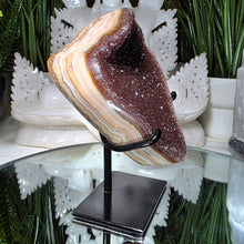 Lade das Bild in den Galerie-Viewer, Regenbogen Amethyst Cluster mit Stand
