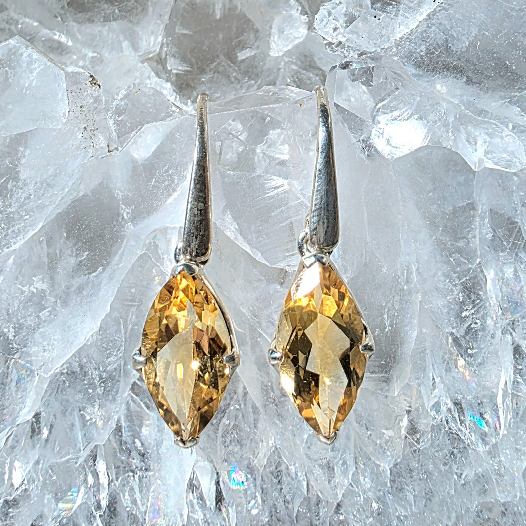 Ohrringe Citrin facettiert Silber