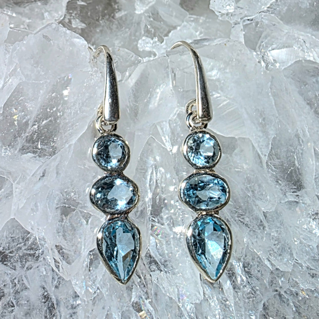 Ohrringe London Blue Topaz Silber