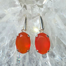 Lade das Bild in den Galerie-Viewer, Ohrringe Karneol facettiert Silber

