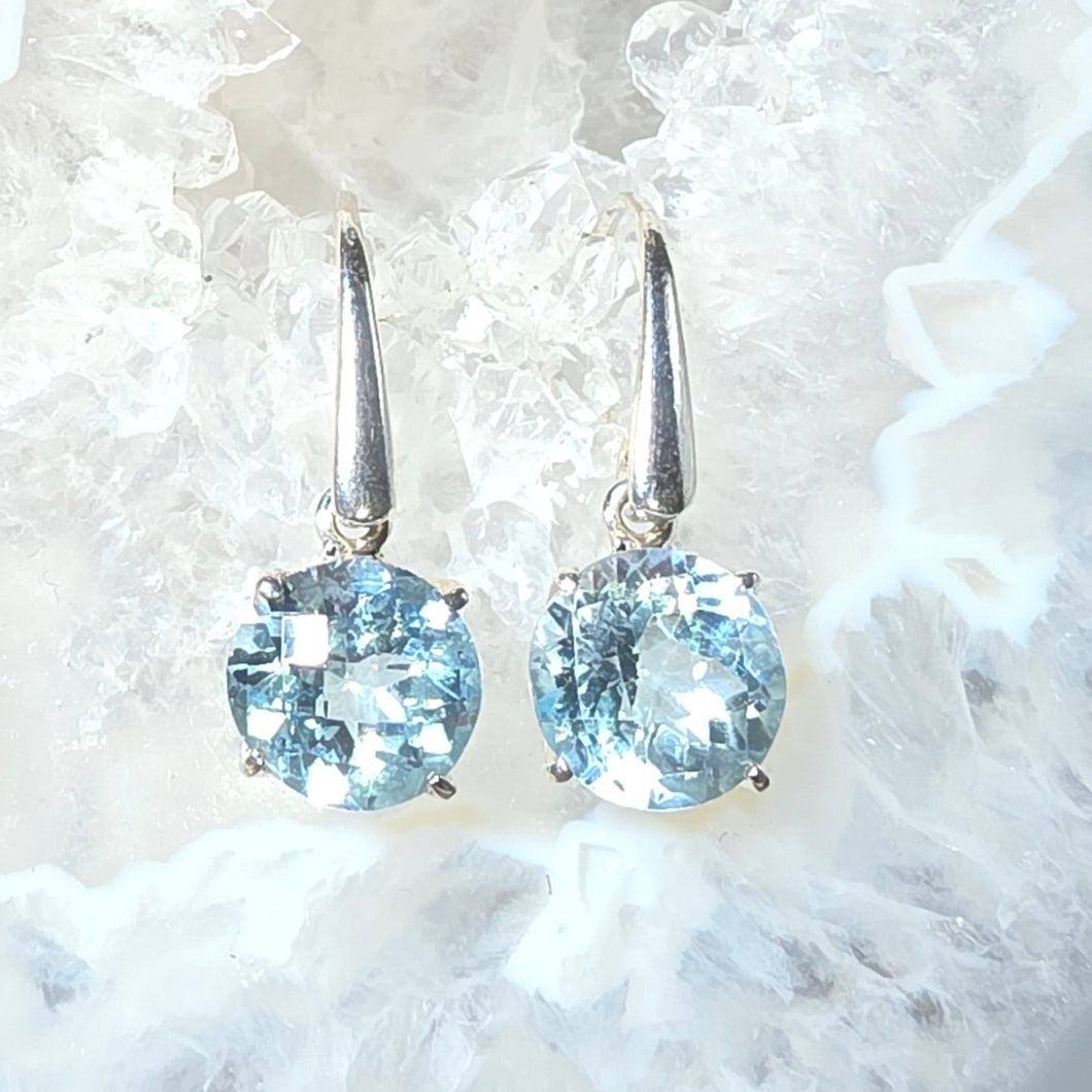 Ohrringe Blau Topas Silber