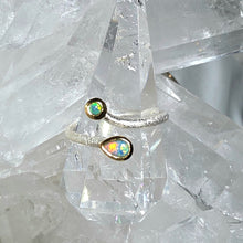 Lade das Bild in den Galerie-Viewer, Zwillingsring Opal Silber (Ringgr. 57-60)
