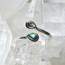 Lade das Bild in den Galerie-Viewer, Zwillingsring Labradorit Silber (Ringgr. 59-61)
